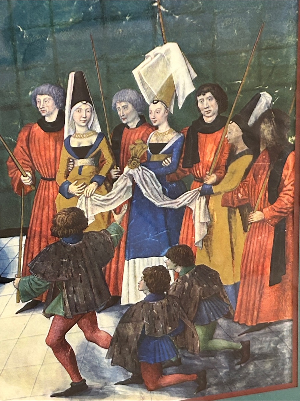 framed print is a reproduction of a 15th-century - the Book of Tournaments image 3